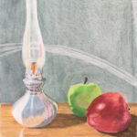 Red Flame-Colored Pencil-14X11