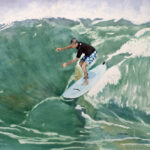 SURFER WATERCOLOR 22X30