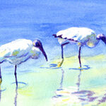 WOOD STORKS WATERCOLOR 7X5