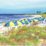 GOOD MORNING BEACH WATERCOLOR 18X24