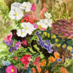 183 FLORAL PUNCH WATERCOLOR 12X9